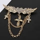 thumbnail image 3 of Broche con alas de ángel hecho de puntas de cuello para camisas con cadena s, Oro Yuyangstore Broches de moda para mujer, 3 of 8