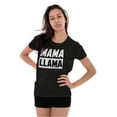 thumbnail image 3 of Funny Mama Llama Mothers Day Pun Womens Fitted Plus Size Graphic Tee Brisco Brands 2X, 3 of 5