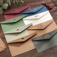 thumbnail image 6 of 1 Set Vintage Retro Western Style Paper Envelope Bowknot Polyester Satin Ribbon Gilding Kraft Writing Paper Mixed Color 22x10.9cm 40pcs, 6 of 7