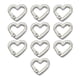 thumbnail image 1 of Anillos de resorte de 3/4 pulgadas Sunnimix 10 Uds Metal en forma de corazón plata, 1 of 8