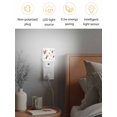thumbnail image 4 of Night Lights Auto Sensor Purple Yellow Pink Diamond Plug-in LED Nightlights Lamp Dusk to Dawn for Living Room, Bedroom, Bathroom, Stairways Wall Decor, Modern Geometric Mid Century Linen Night Light, 4 of 9