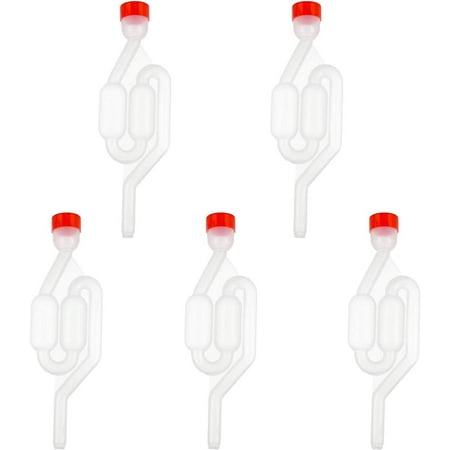 

Fermentation Stopper Plastic Gardener Tubes with Lid Bubbler Airlock Household Wine Brewing Kit 5 Piece Fermentation Airlock Bubbler for Fermentation