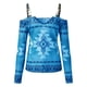 thumbnail image 5 of Blusa suelta de manga larga con cuello en V y cremallera para mujer Fridja hj4343, 5 of 5
