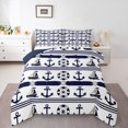 thumbnail image 1 of Erosebridal Nautical Anchor Comforter Sets Queen Size,Wheel Compass Bedding Queen Comforter Set,Lightweight Reversible Bedding Sets Queen with Comforter,Ocean Theme Decor, 1 of 8