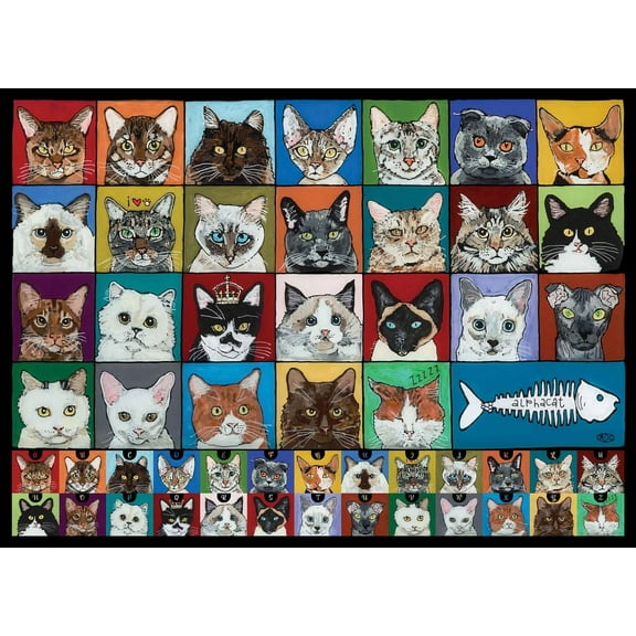 Hennessy Puzzles Alphacats Jigsaw Puzzles, 1000 Piece