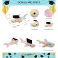 thumbnail image 5 of DolliBu Super Soft Large Rainbow Shark Graduation Plush Toy – Cute Plush Graduation Shark Stuffed Animal Dress Up in Graduation Cap with Tassel – Congratulatory Graduation Gift – 23 Inches, 5 of 6