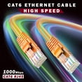 thumbnail image 4 of Cat 6 Ethernet Cable 150 ft - Internet Cable, Cat6 Cable, LAN Cable, Ethernet Cord, Network Cable, Cat 6 Cable, Cat6 Ethernet Cable - Orange 150 Feet 150 Feet Orange, 4 of 6