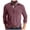 Wine, variant on Mens Casual and Comfortable Polo Shirts Classic Long Sleeve Lapel Quarter Button Shirt with Pocket Wine 8(L)