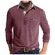 thumbnail image 1 of Blusa y camisa de manga larga con cuello vuelto para hombre, camisa de otoño invierno con botones y bolsillo, camisa de manga larga con cuello vuelto, camisa de poliéster para hombre, 1 of 6