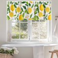 thumbnail image 4 of Country Lemon Valances for Windows, 60 x 18in, Leaf Flowers Watercolor Plants Farmhouse Rod Pocket Kitchen Valance Curtain Light Filtering Window Treatments for Living Room Bedroom, 1 Panel, 4 of 7