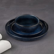 Thyme & Table Altantic Blue Ceramic Dinner Plate