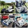 thumbnail image 6 of Golf Cart Seat Covers for 2 Seater,Navy Blue Floral Microfiber Cart Seat Towel Blanket,Watercolor Eucalyptus Leaves Butterfly Absorbent NonSlip Bench Seats Protector for Golf Course 51"x31", 6 of 9