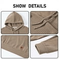 thumbnail image 4 of QPNGRP Men's Pullover Hoodies Plaid Long Sleeve Drawstring Casual Hooded Sweatshirts with Kanga Pockets Khaki XL, 4 of 6