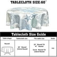 thumbnail image 2 of Nautical Coastal Round Tablecloth 60 Inch Summer Blue Ocean Coral Starfish Seashell Print Table Cloth Beach Theme Washable Polyester Table Cover for Kitchen Dining Room Party Indoor Outdoor Home Decor, 2 of 6