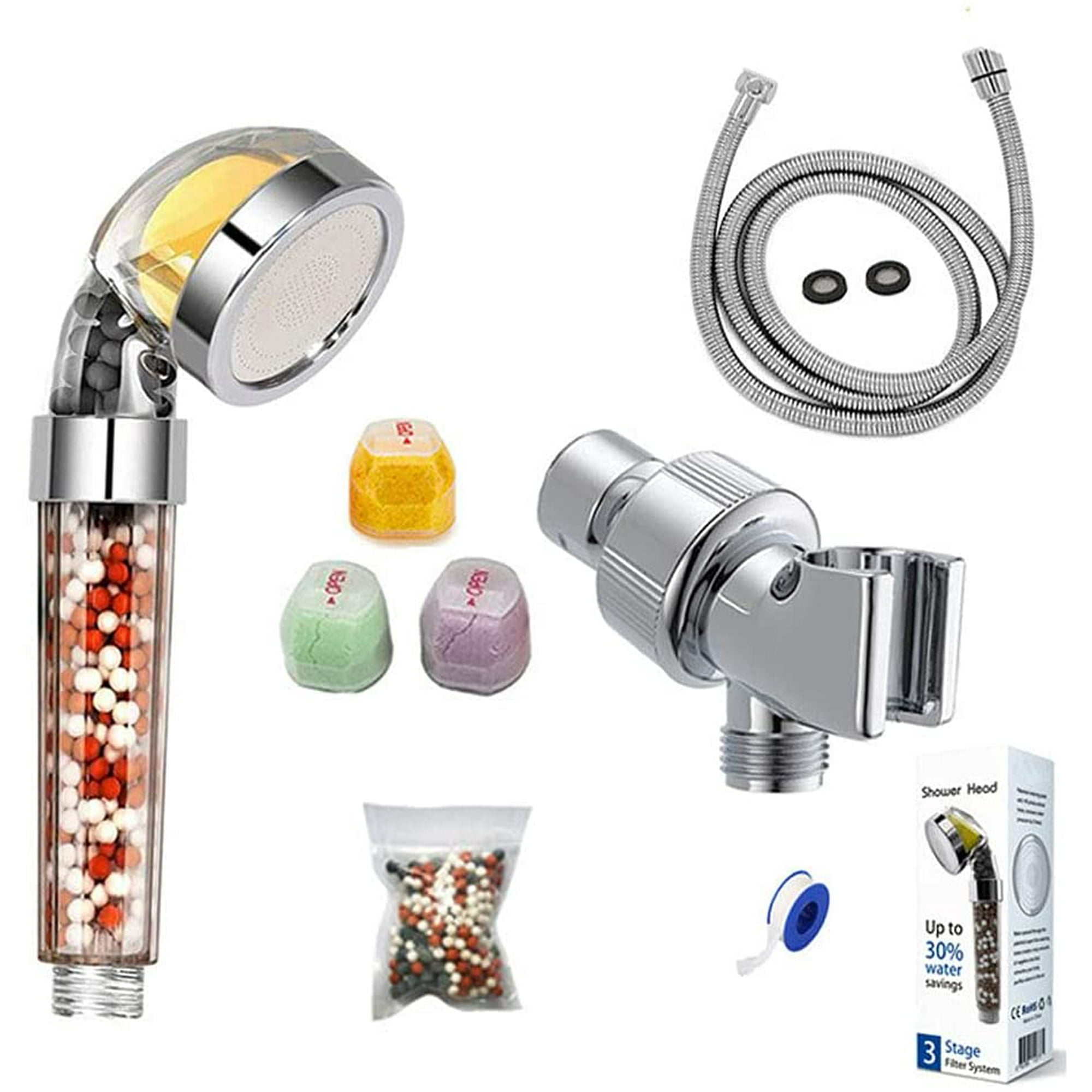 Vitamin C Filter Shower Head with Hose Filtered Hard Water Softener Chlorine Flouride Filter Helps Dry Skin & Hair Loss | Walmart Canada Vitamin C Filter Shower Head with Hose Filtered Hard Water Softener Chlorine Flouride Filter Helps Dry Skin & Hair Loss | Walmart Canada