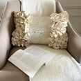 thumbnail image 4 of Cream Decorative Lumbar Pillow Cover 12" x 16" | Modern Satin Oblong Cushion Cover Abstract | Crystal Hand Embroidery Pillowcases for Bed, Couch & Sofa, Modern Home Décor - Gleam And Grace, 4 of 9