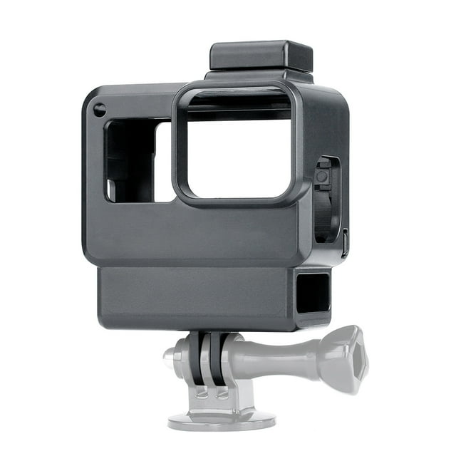 Vlog Case Action Camera Housing Shell Vlogging Cage Frame with Cold Shoe Mount for GoPro Hero 7 6 5 Black for External Microphone & Pro 3.5mm Mic Adapter