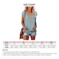 thumbnail image 5 of Whataatahia Mujeres Ahueca Hacia Fuera el Top de Cuello En V Profundo de Encaje de Empalme Elegante Transpirable Cómodo de Manga Corta Camisa Superior para el Verano Azul XL, 5 of 5