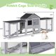 thumbnail image 4 of Rabbit Hutch Nyeekoy, grande, de madera, para exteriores, con bandeja de limpieza, 4 of 9