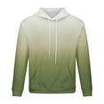 thumbnail image 3 of Oalirro Your Fashion A1 Series Mens Long Sleeve Gradient Hoodie Pullover Green,S, 3 of 4
