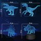 thumbnail image 5 of Luz nocturna de dinosaurio, lámpara de dinosaurio 3D, regalos con 16 cambios de color y control remoto, regalos para niños de 3 4 5 6 años en adelante, lámpara de noche (4 piezas), 5 of 5