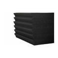 thumbnail image 4 of Bookishbunny 24 packs Black & Blue Pack Acoustic Foam Tiles Wall Record Studio Soundproof 12 x 12 x 1 inch, 4 of 7