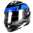 thumbnail image 3 of 1Storm Motorcycle Modular Full Face Helmet Street Bike Flip up Dual Visor/Sun Shield Racing Racing Blue HJA119, 3 of 4