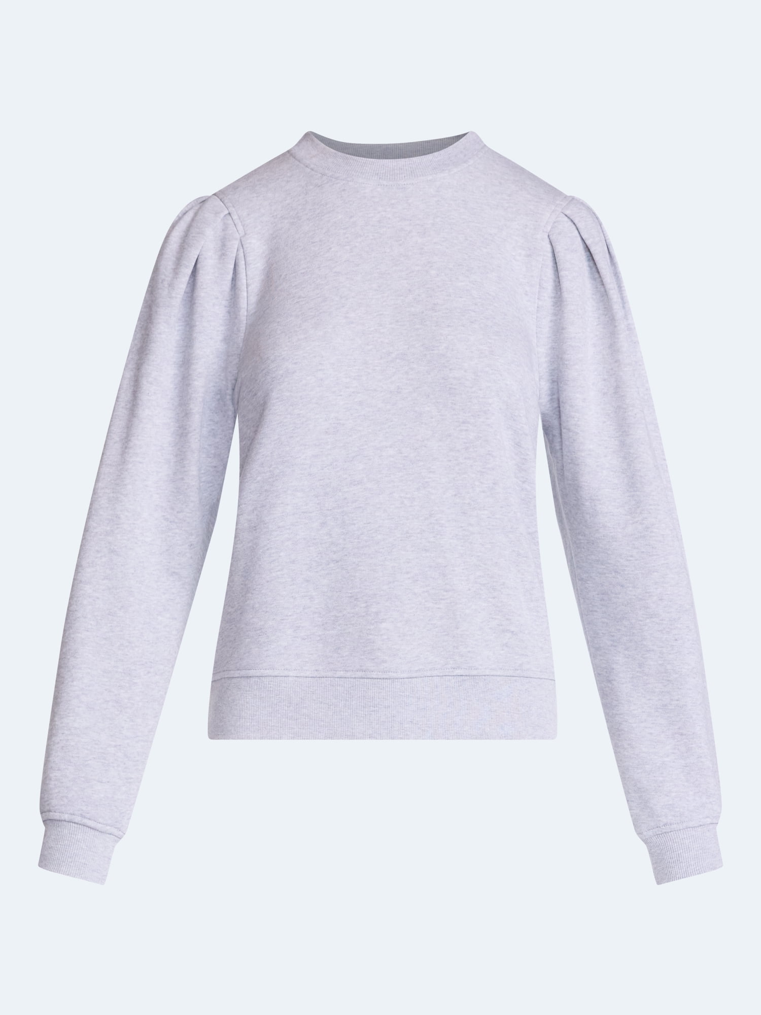 Scoop Women’s and Women's Plus Pleat Shoulder Sweatshirt, Sizes XS-4X