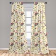 thumbnail image 4 of Ambesonne Geometric Curtains, Retro 3D Cubes Triangles, Pair of 28"x95", Soft Pink and Charcoal Grey, 4 of 4