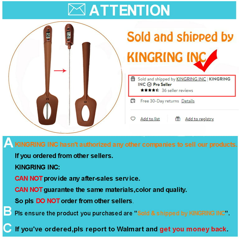 Silicone Candy Thermometer Digital Spatula Thermometer Silicone Spatula  with Fast Read Digital for Kitchen Cooking, Baking BBQ, Candy, Chocolate