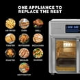thumbnail image 4 of Kalorik MAXX Air Fryer Oven, 26 Quart 10-in-1 Countertop Toaster Oven & Air Fryer Combo - Fry, Bake, Roast, Rotisserie, & More, Large Glass French Doors & 9 Accessories, 1700-Watts, Stainless Steel, 4 of 4