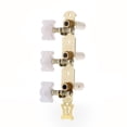 thumbnail image 2 of Juego de clavijas AFD-019CP para guitarra clásica, diseño dorado y blanco, material metálico con botones de plástico beige, incluye 2 piezas (izquierda y derecha) y tornillos., 2 of 6