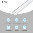 thumbnail image 3 of Acrylic Pipe Clear Rigid Round Tube 10mm ID 14mm OD 10" for Lamps and Lanterns, Water Cooling System 4pcs, 3 of 6