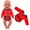 C, variant on Lekihaqq 2 Packs 18-Inch Doll Christmas Dress Outfit Set for , Holiday Party Playtime Fashion Costume Accessories with Elastic Fabric, Fits American Dolls and Similar 43cm Dolls