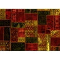 thumbnail image 1 of Ahgly Company Indoor Rectangle Patchwork Yellow Transitional Area Rugs, 4' x 6', 1 of 4