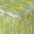thumbnail image 4 of Philodendron Rectangle Pouf, Contemporary Hawaiian Pattern of Exotic Leaves Repetition, Under Desk Foot Stool for Living Room Office Ottoman with Cover, 25", Mustard Lime Green, by Ambesonne, 4 of 4