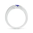 thumbnail image 2 of ANGARA Natural Bar-Set Solitaire Round Tanzanite Bypass Ring in 925 Sterling Silver for Women (Size-5mm) | December Birthstone, Birthday, Anniversary, Jewelry Gift for Women | Natural Tanzanite Ring, 2 of 9