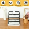 thumbnail image 3 of Napkin Holder Metal Napkin Holder with Salt and Pepper Shakers Caddy Modern Napkin Dispenser for Table Kitchen Countertop, Not Including Salt and Pepper Shakers (Middle Wooden), 3 of 10