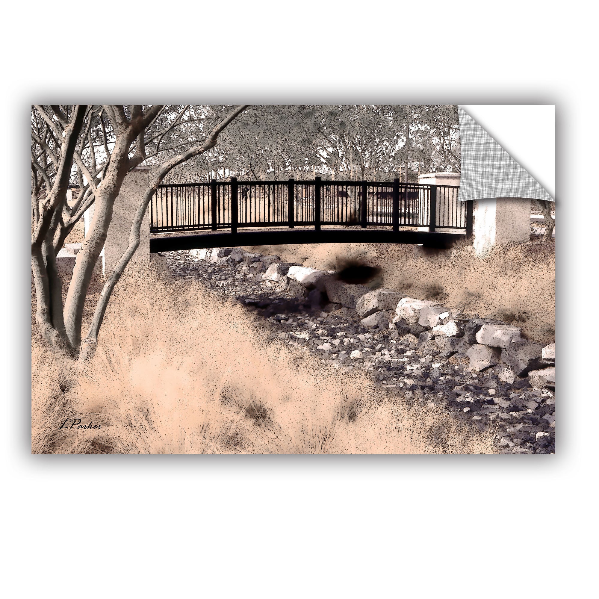 ArtAppealz Linda Parker "Bridge Over Wash" Removable Wall Art