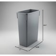 thumbnail image 5 of 23 Gallon/92 quart/87.06 L Slim Rectangular Trash Can, Gray Tall Plastic Waste Bin for Kitchen, Restaurant, Office - Space Saving Narrow Design, 5 of 5