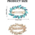 thumbnail image 2 of 4 PCS Glitter Rhinestones Crystals Leaf Barrettes - Alligator Snap Hair Clips for Women Girls, 2 of 5