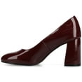 thumbnail image 3 of Journee Womens Seraphina Covered Block Heel Round Toe Pumps, 3 of 9