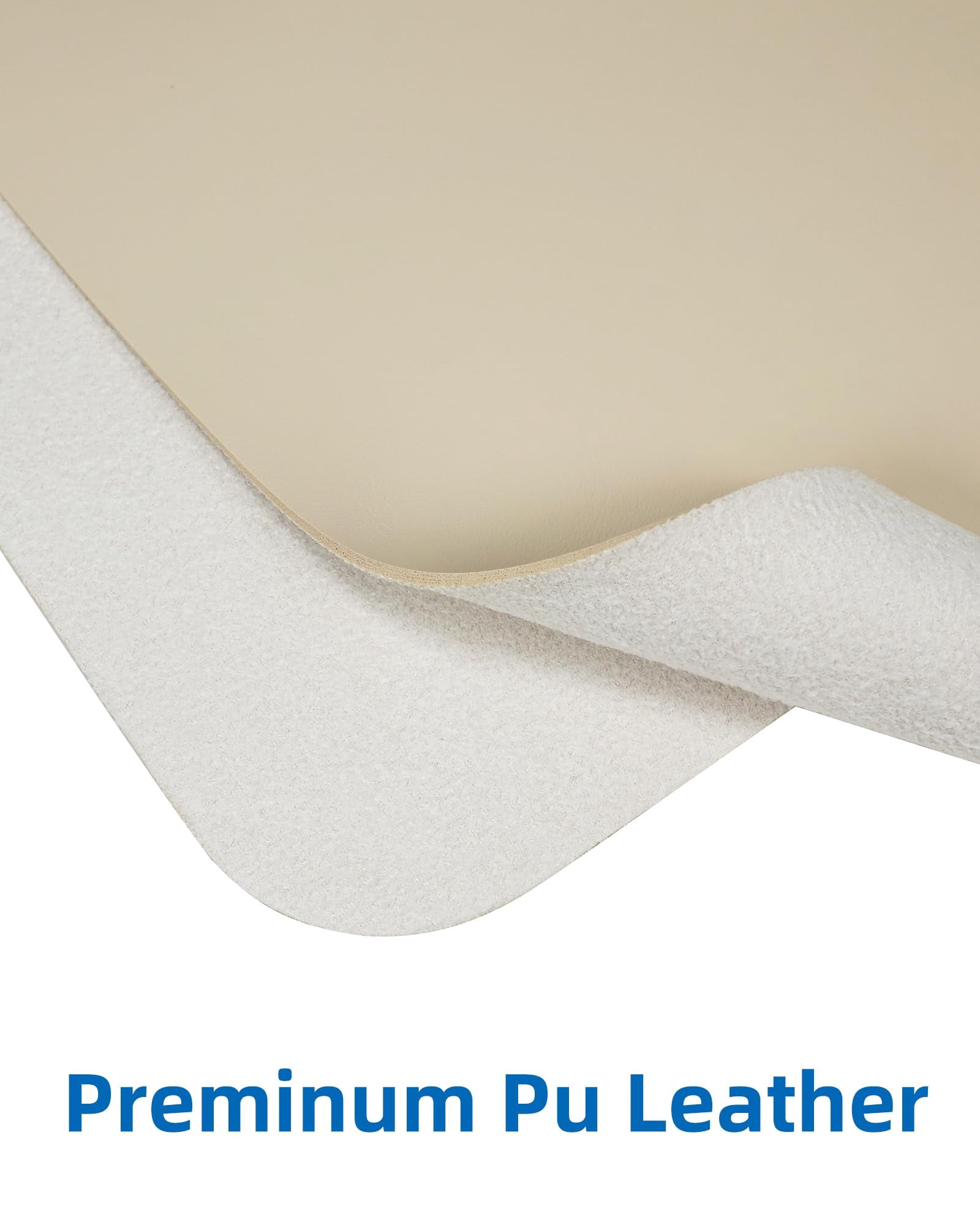 Leather Desk Pad Protector  Mouse Office Mat Non-slip Pu Blotter Large Waterproof For Office/home/decor (beige 48" X 17")