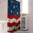 thumbnail image 4 of Independence Day Patriotic Stars Shower Curtain, Vintage American Flag Shower Curtain Set with Hooks, Summer Waterproof Fabric Shower Curtains for Bathroom Decor, 72x72 Inch Bath Curtain, 4 of 6