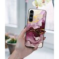 thumbnail image 5 of WIRESTER Shockproof Soft Rubber Cover Case for Samsung Galaxy S24 FE 6.7", Marble Gold And Purple, 5 of 5