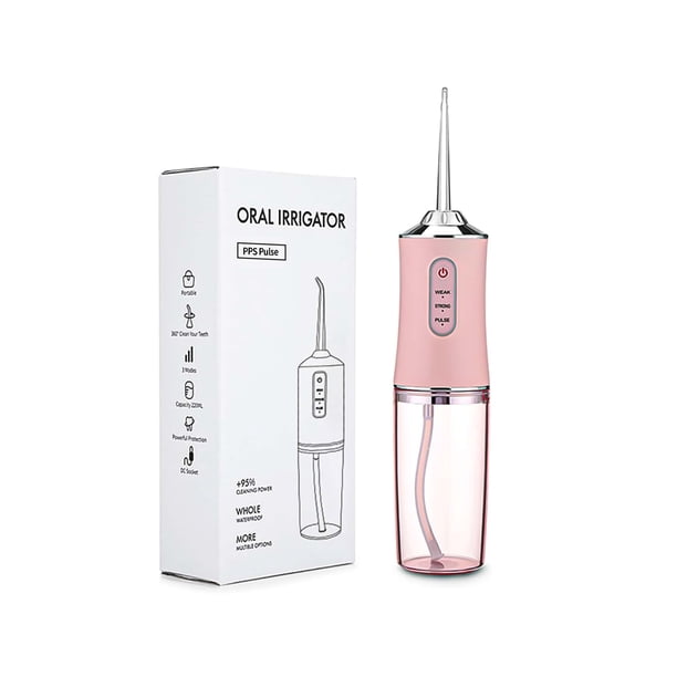 1pc Rechargeable Portable Handheld Cordless Tooth Cleaner, Electric Water Flosser Oral Irrigator With 3 Modes And 4 Nozzles For Home Oral Care