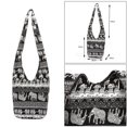 thumbnail image 4 of Bolso Bandolera Hippie Sunnimix Algodón Bohemio Hobo Sling Bag Messenger Negro Monedero de hombro hippie tailandés, 4 of 8