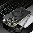 thumbnail image 5 of Dteck Metal Case for iPhone 15 Pro,Shockproof Stainless Steel Bumper Carbon fiber Back Cover Compatible with Mag Safe Case Ring Holder Stand Cover for iPhone 15 Pro,Black, 5 of 9