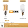 thumbnail image 1 of Bombilla de filamento LED e14 1w T22 Bombillas tubulares de vidrio ámbar Edison vintage 220V, Bombillas equivalentes a 10 vatios 2200K Blanco ultra cálido, 150 lúmenes no regulables, paquete de 5, 1 of 2