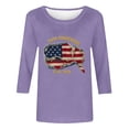 thumbnail image 4 of ZJXFGS Womens T Shirt,Funny Holiday Graphic Tee Comfy Blouses Summer Casual Tops Blouse Compression Going Out Tops Elbow Sleeve Casual Tshirts Cute Tops Light Violet 4XL, 4 of 4